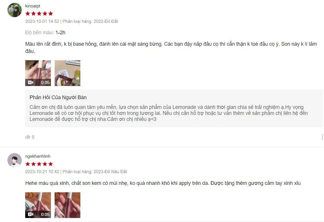 Đánh giá của khách hàng về sản phẩm