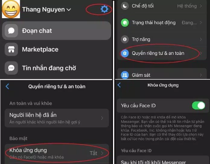 Cách bật tính năng mã pin Messenger (Ảnh: Internet) Cách bật tính năng mã pin Messenger (Ảnh: Internet)