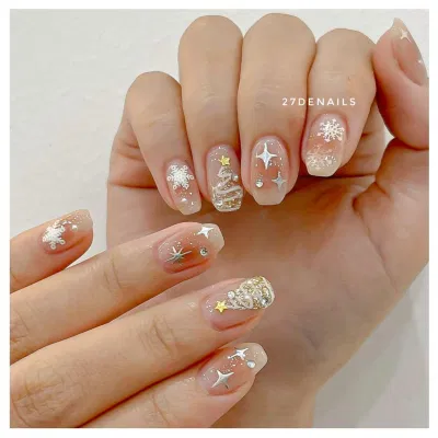 Mẫu nail noel sang chảnh