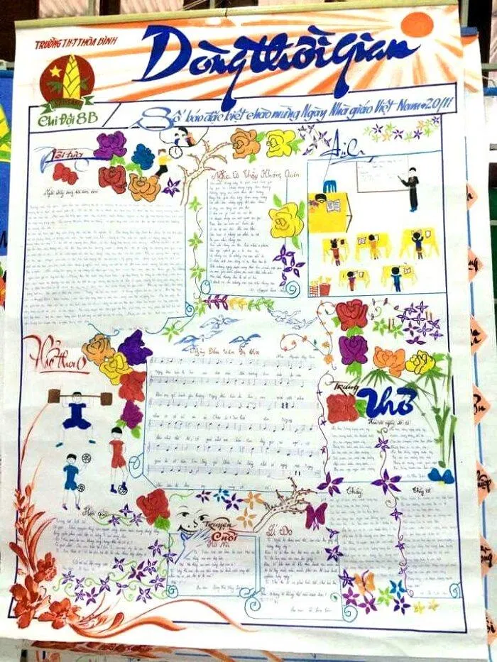 Những mẫu vẽ báo tường 20/11 đẹp nhất 2023 (Ảnh: Internet) Những mẫu vẽ báo tường 20/11 đẹp nhất 2023 (Ảnh: Internet)