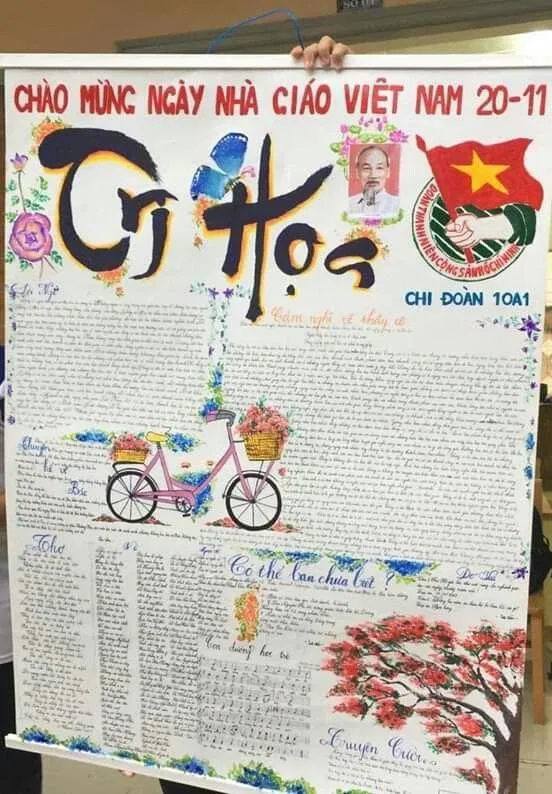 Những mẫu vẽ báo tường 20/11 đẹp nhất 2023 (Ảnh: Internet) Những mẫu vẽ báo tường 20/11 đẹp nhất 2023 (Ảnh: Internet)