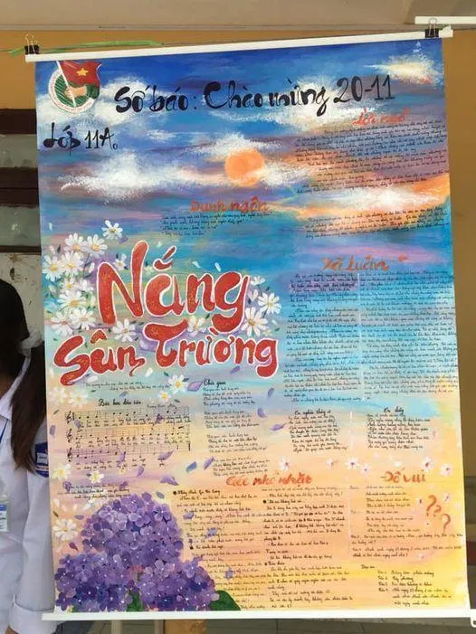 Những mẫu vẽ báo tường 20/11 đẹp nhất 2023 (Ảnh: Internet) Những mẫu vẽ báo tường 20/11 đẹp nhất 2023 (Ảnh: Internet)