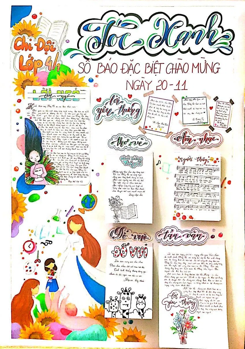 Những mẫu vẽ báo tường 20/11 đẹp nhất 2023 (Ảnh: Internet) Những mẫu vẽ báo tường 20/11 đẹp nhất 2023 (Ảnh: Internet)