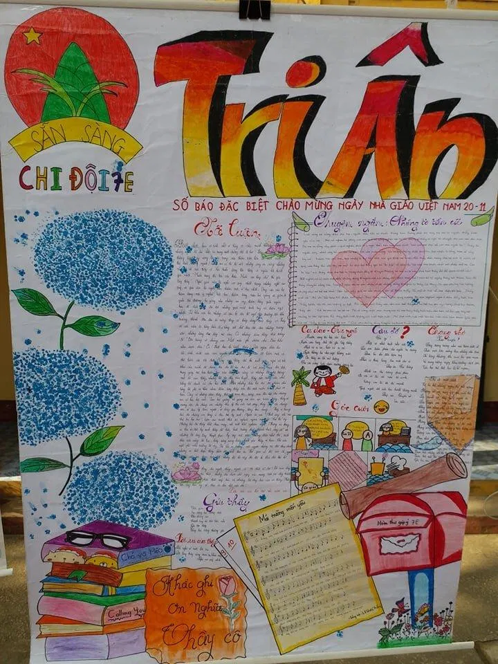 Những mẫu vẽ báo tường 20/11 đẹp nhất 2023 (Ảnh: Internet) Những mẫu vẽ báo tường 20/11 đẹp nhất 2023 (Ảnh: Internet)