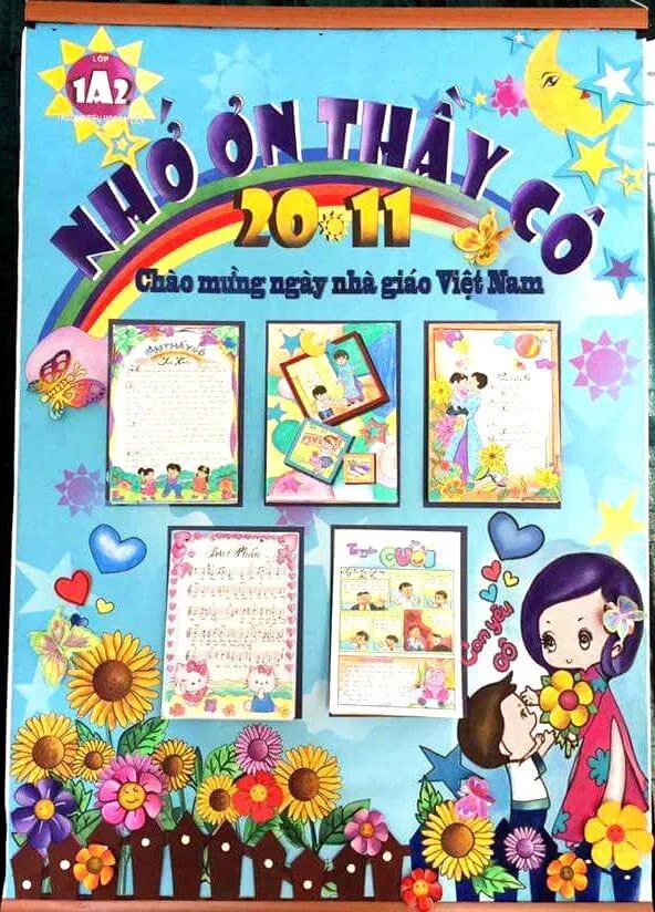 Những mẫu vẽ báo tường 20/11 đẹp nhất 2023 (Ảnh: Internet) Những mẫu vẽ báo tường 20/11 đẹp nhất 2023 (Ảnh: Internet)