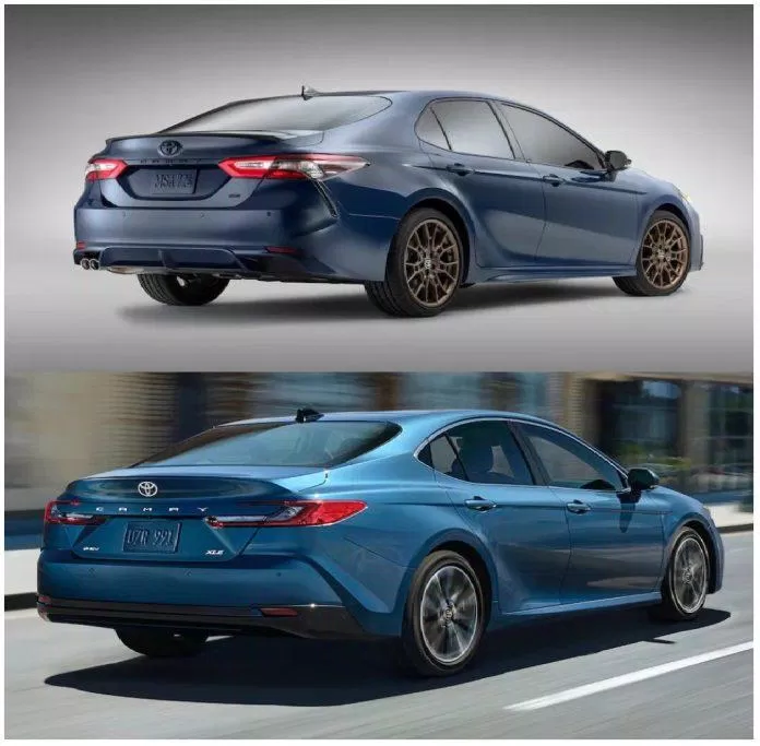So sánh diện mạo xe Toyota Camry 2025 và 2018 (Ảnh: Internet) So sánh diện mạo xe Toyota Camry 2025 và 2018 (Ảnh: Internet)