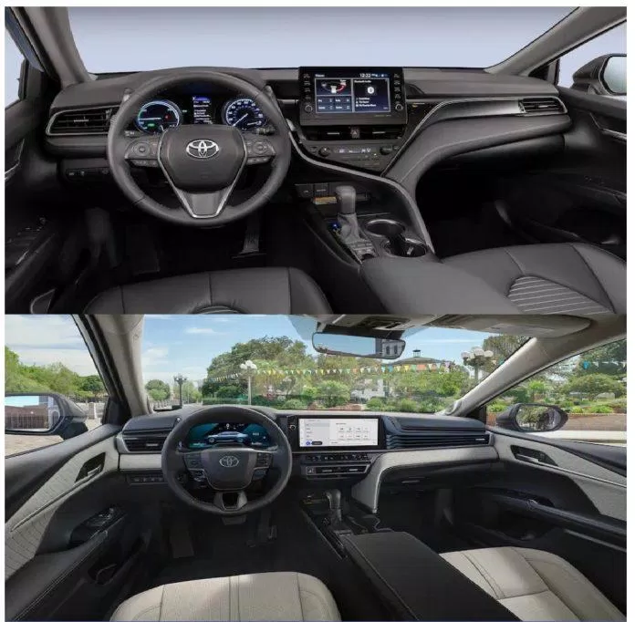 So sánh diện mạo xe Toyota Camry 2025 và 2018 (Ảnh: Internet) So sánh diện mạo xe Toyota Camry 2025 và 2018 (Ảnh: Internet)