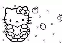 Tranh tô màu hello kitty (Nguồn: internet)