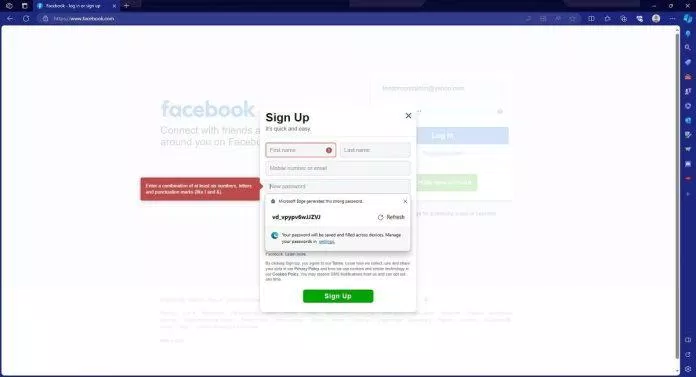 Công cụ tạo mật khẩu của Edge (Ảnh: Internet) Công cụ tạo mật khẩu của Edge (Ảnh: Internet)