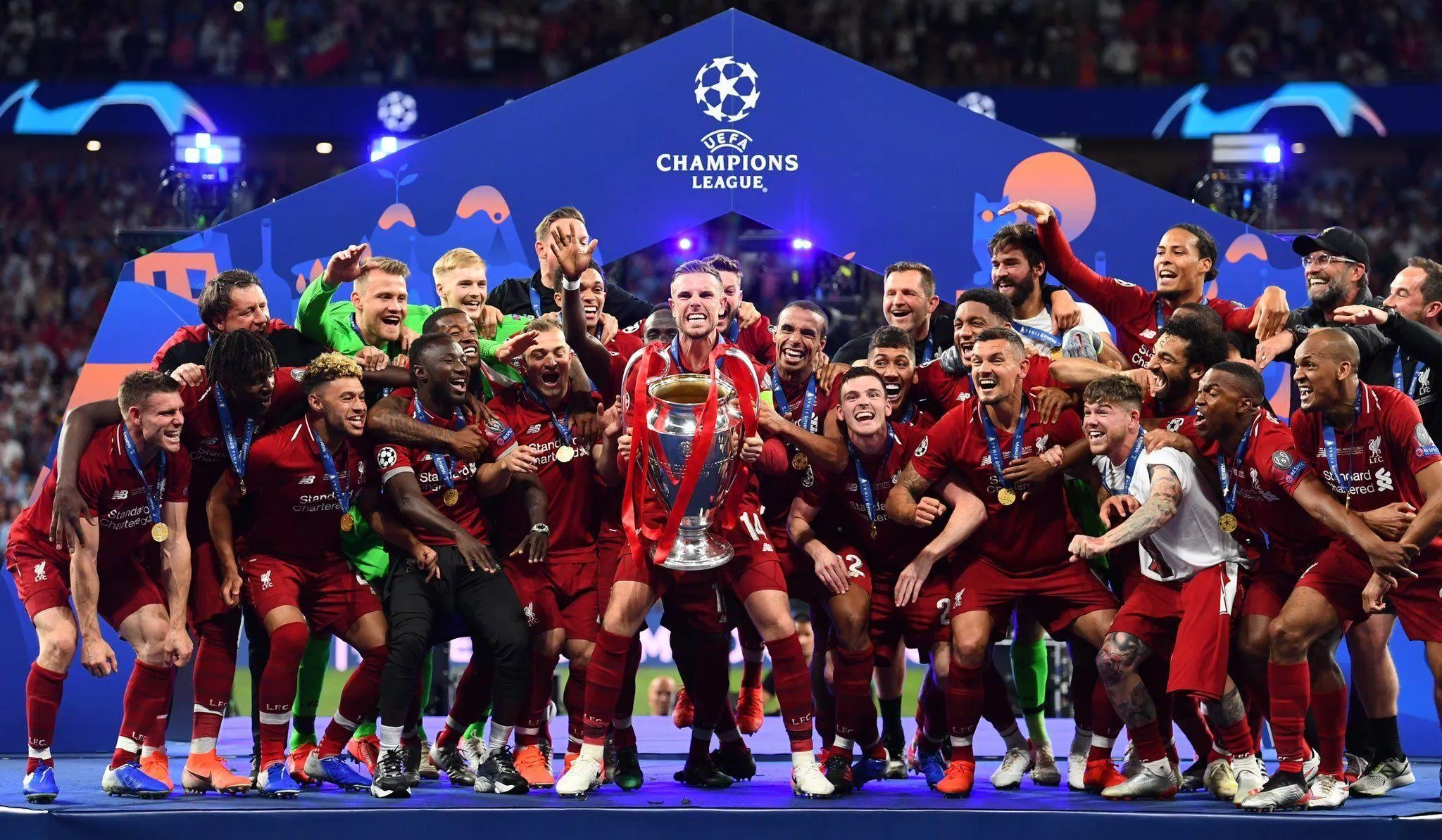 Liverpool lên ngôi vô địch Champions League mùa giải 2019/20 (ảnh: Internet)