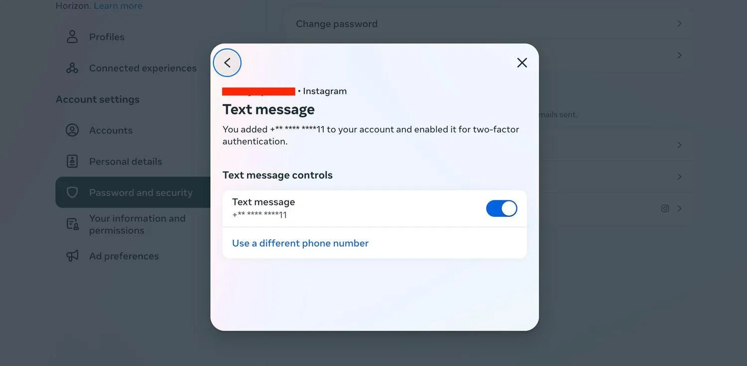 Thiết lập xác thực 2 yếu tố qua SMS trong Instagram (Ảnh: Internet) Thiết lập xác thực 2 yếu tố qua SMS trong Instagram (Ảnh: Internet)