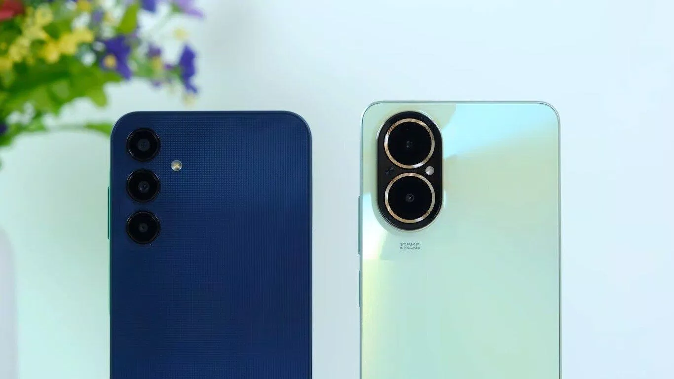 Camera của Galaxy A25 và realme C67 (Ảnh: Internet)