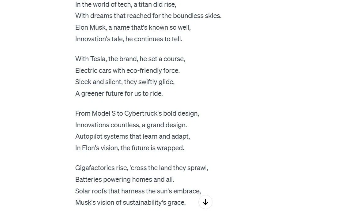 Bài thơ do ChatGPT tạo ra (Ảnh: Internet) Bài thơ do ChatGPT tạo ra (Ảnh: Internet)