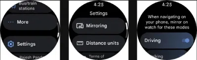 Bật phản chiếu tìm đường Google Maps trong Wear OS 4 (Ảnh: Internet) Bật phản chiếu tìm đường Google Maps trong Wear OS 4 (Ảnh: Internet)