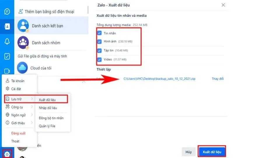Cách khôi phục tin nhắn Zalo trên PC, laptop (Ảnh: Internet)