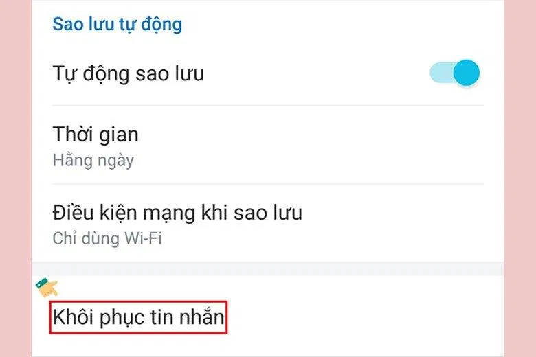 Bước 5: Tiếp tục chọn "Sao lưu". Bạn cũng có thể chọn "Tự động sao lưu" hoặc sao lưu theo khoảng thời gian tự điều chỉnh.