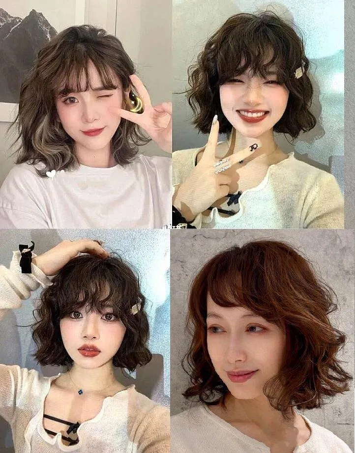 Các kiểu tóc ngắn nữ đẹp 2024 cho khuôn mặt tròn, dài đa dạng (Ảnh: Internet)