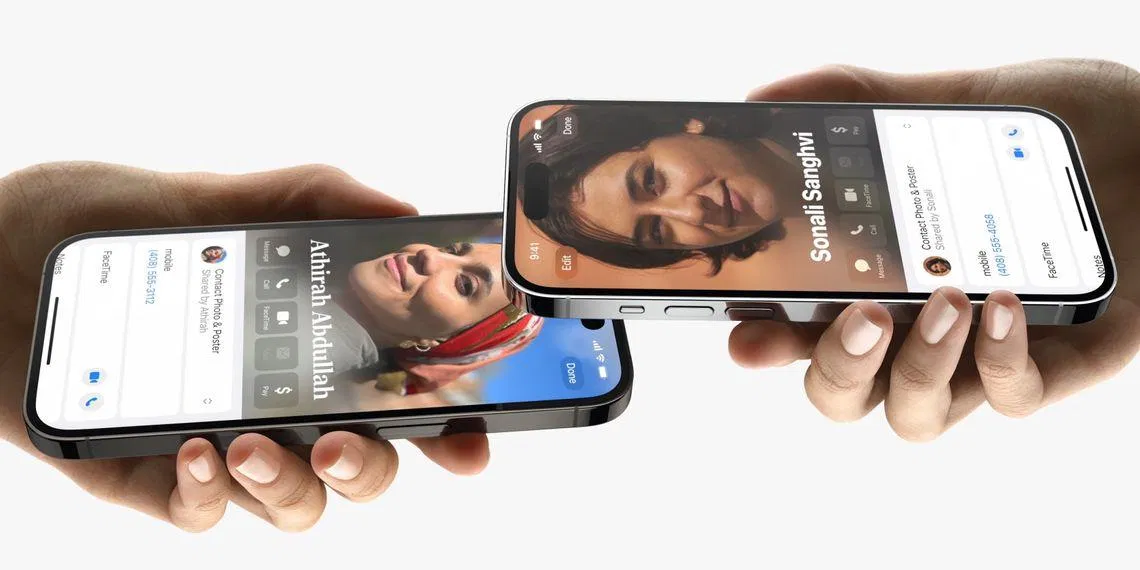 Tính năng NameDrop trong hệ điều hành iOS 17 của iPhone (Ảnh: Internet) Tính năng NameDrop trong hệ điều hành iOS 17 của iPhone (Ảnh: Internet)