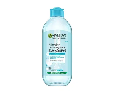Nước tẩy trang cho da dầu mụn Garnier Micellar Cleansing Water Salicylic BHA (Nguồn: Internet)