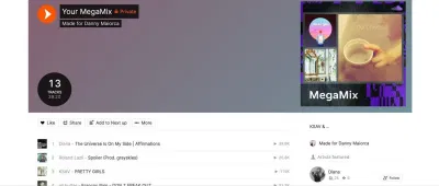 Danh sách phát kết hợp của SoundCloud (Ảnh: Internet) Danh sách phát kết hợp của SoundCloud (Ảnh: Internet)