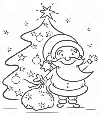 Tranh tô màu ông già noel đẹp (Ảnh: Internet) Tranh tô màu ông già noel đẹp (Ảnh: Internet)
