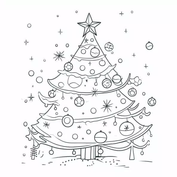 Tranh giáng sinh tranh tô màu noel đẹp (Ảnh: Internet)