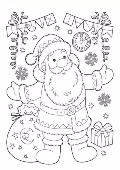 Tranh tô màu ông già noel đẹp (Ảnh: Internet) Tranh tô màu ông già noel đẹp (Ảnh: Internet)
