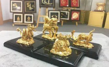 Mẫu tượng Tứ long trấn đẹp mắt (Ảnh: Internet)