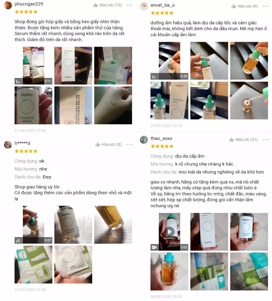 Đánh giá của khách hàng trên Shopee