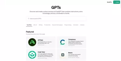 Giao diện cửa hàng GPT (Ảnh: Internet) Giao diện cửa hàng GPT (Ảnh: Internet)