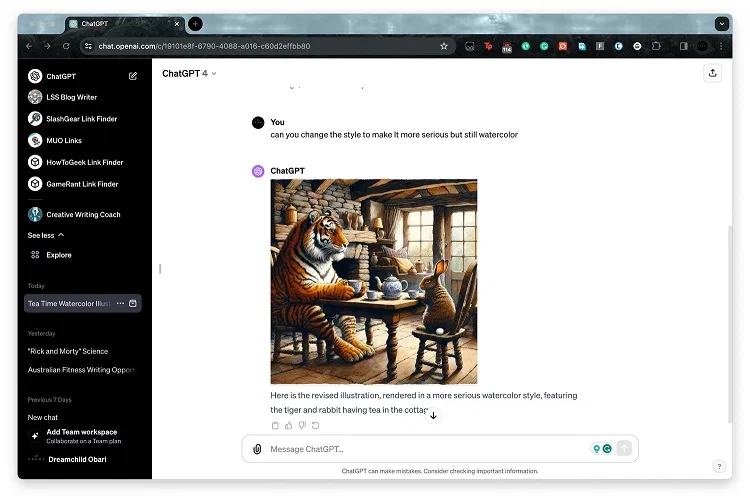 ChatGPT tạo hình ảnh theo phong cách khác (Ảnh: Internet) ChatGPT tạo hình ảnh theo phong cách khác (Ảnh: Internet)