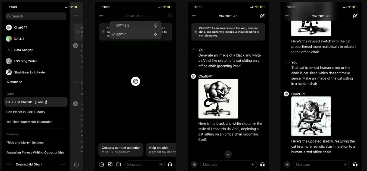 Tạo hình ảnh bằng DALL-E trong ứng dụng ChatGPT (Ảnh: Internet) Tạo hình ảnh bằng DALL-E trong ứng dụng ChatGPT (Ảnh: Internet)