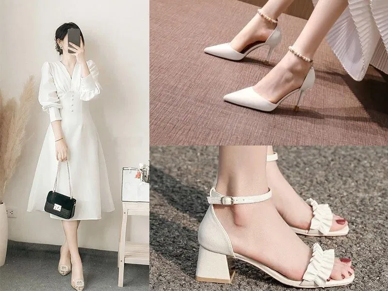 Chọn giày phù hợp và hài hòa với đầm dự tiệc, mang lại sự tự tin cho chị em (Ảnh: Internet)