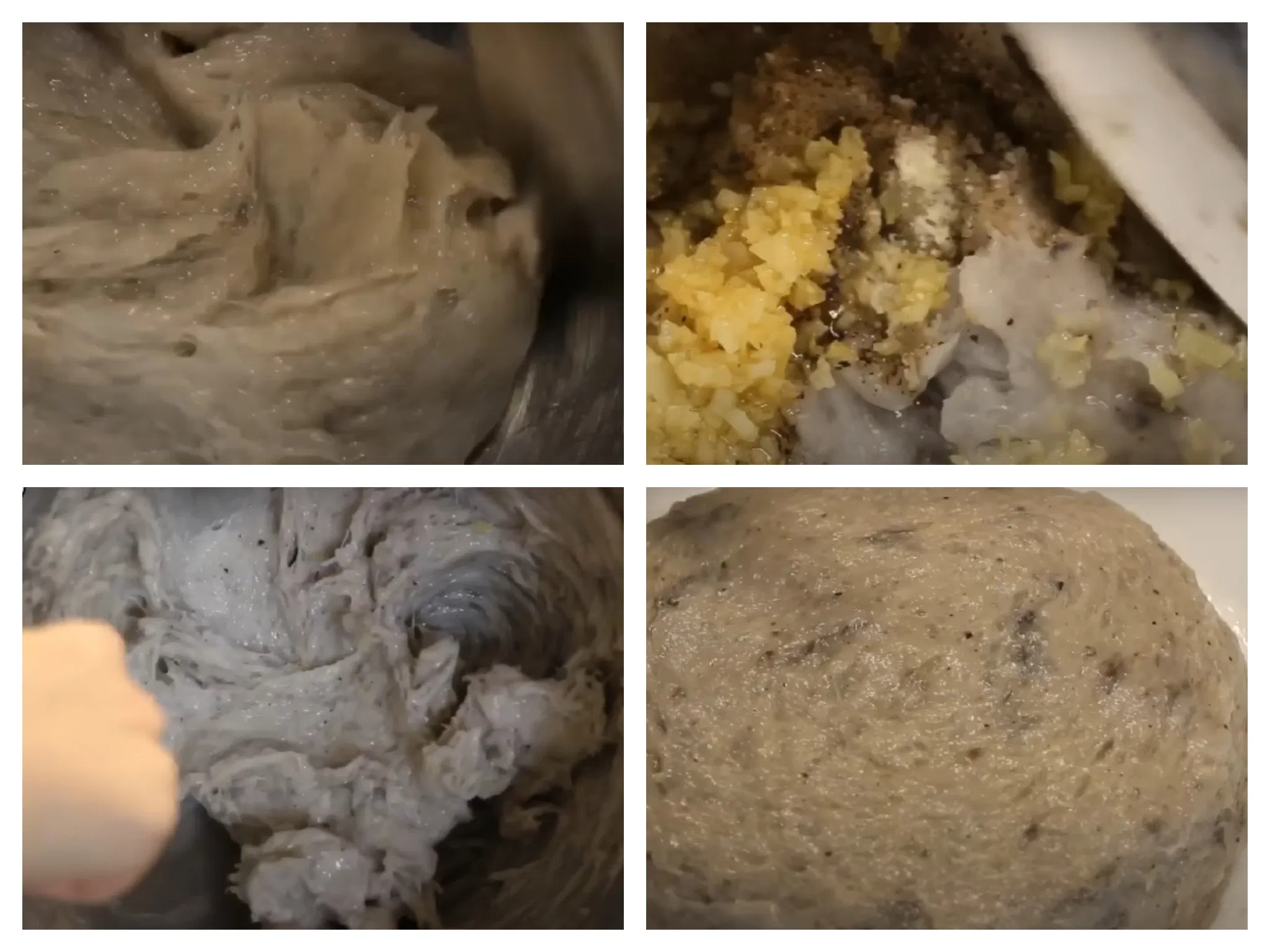 Ướp gia vị và quết nhuyễn tôm bằng máy quết hoặc máy đánh trứng