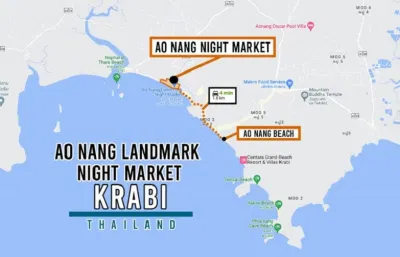 Đường đi đến chợ Ao Nang (Ảnh: Internet) Đường đi đến chợ Ao Nang (Ảnh: Internet)