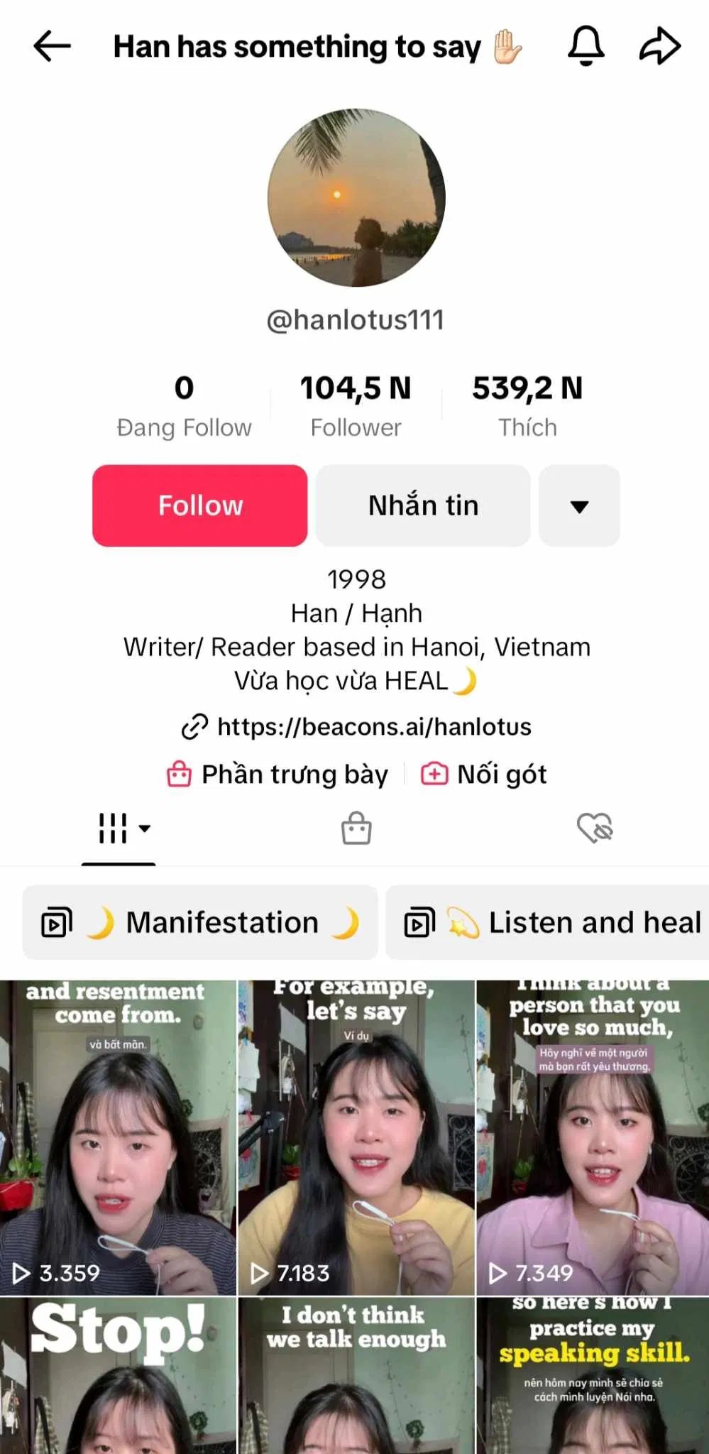 Những video của Han luôn gửi gắm thông điệp tích cực về cuộc sống (Ảnh: Internet) Những video của Han luôn gửi gắm thông điệp tích cực về cuộc sống (Ảnh: Internet)