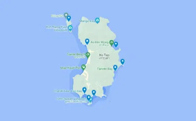 Các bãi biển ở đảo Koh Tao (Ảnh: Internet) Các bãi biển ở đảo Koh Tao (Ảnh: Internet)