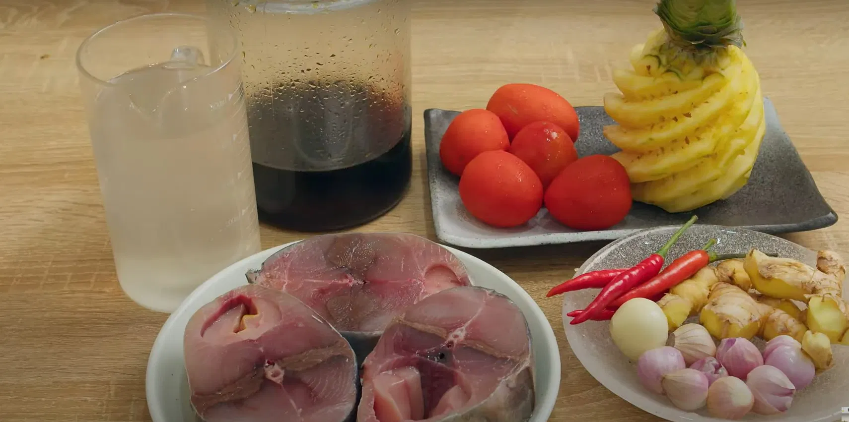 Nguyên liệu làm món cá ngừ kho thơm