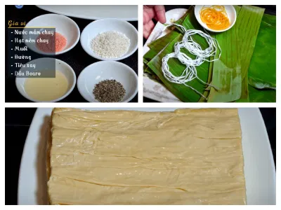Nguyên liệu làm món chả lụa chay