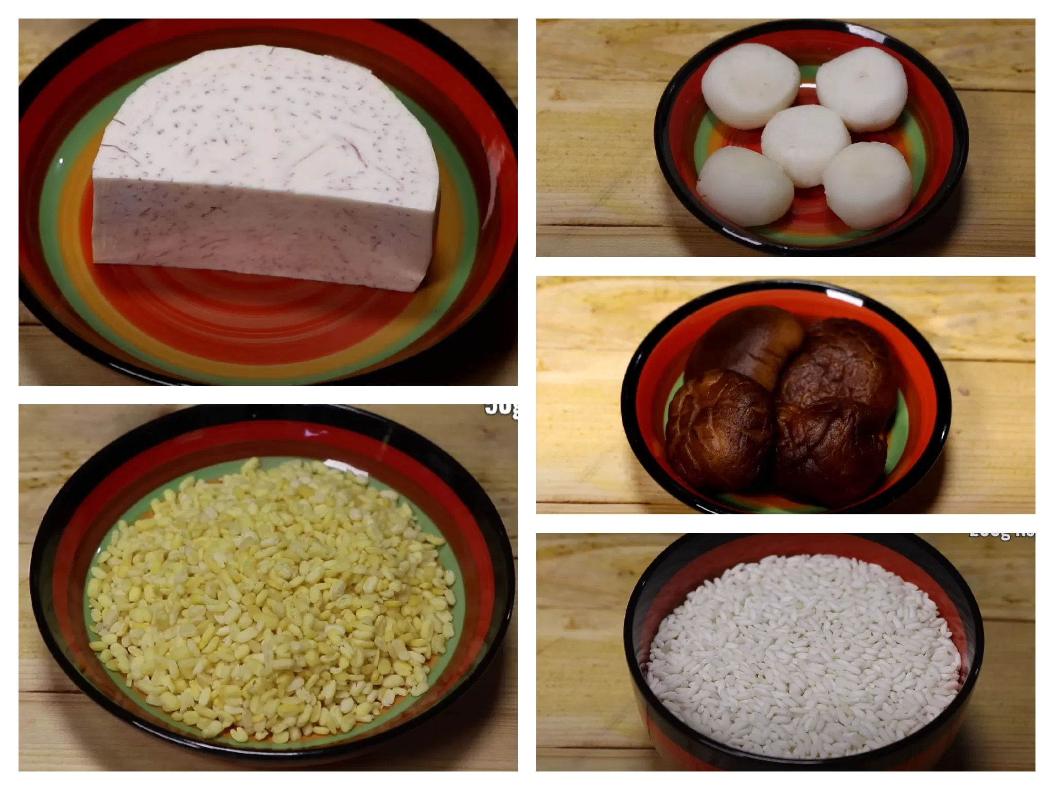 Nguyên liệu làm món xôi viên chay