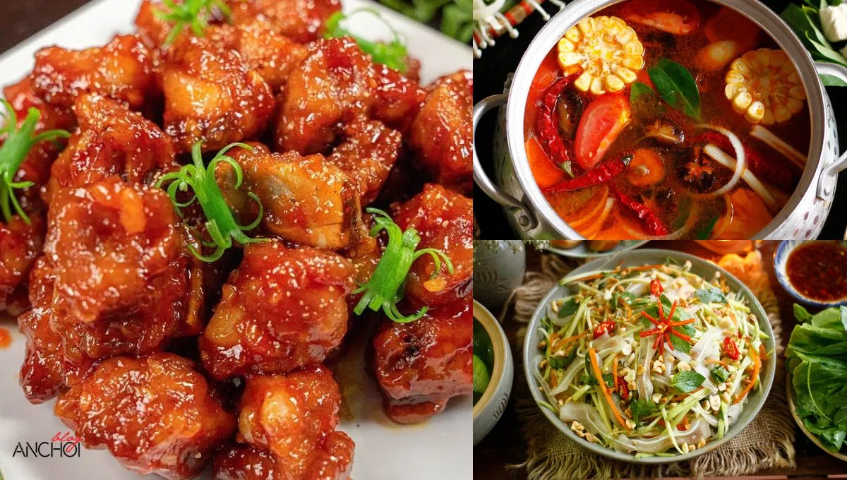 Món ngon tại Nhà hàng Hương Xưa quán ( Ảnh: BlogAnChoi )