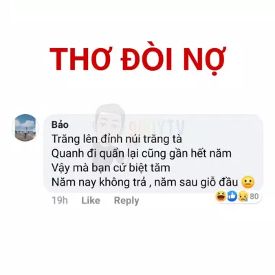 Stt đòi nợ hài hước bá đạo (Ảnh: Internet)