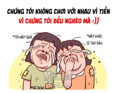 1001 stt nghèo hài hước, stt nghèo mà chất cho các “đỗ nghèo khỉ” (Ảnh: Internet)