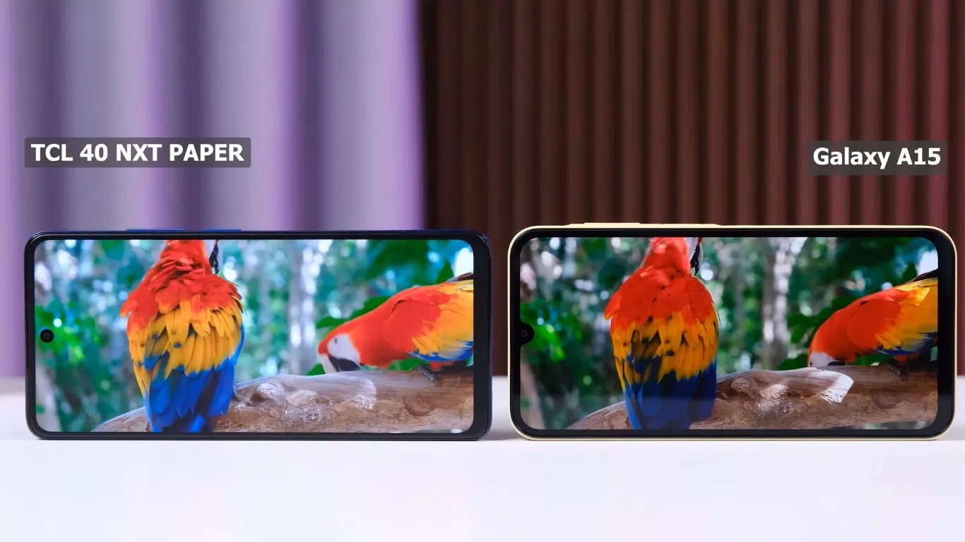 Galaxy A15 sở hữu tấm nền Super AMOLED tốt hơn tấm nền IPS LCD của TCL (Ảnh: Internet)