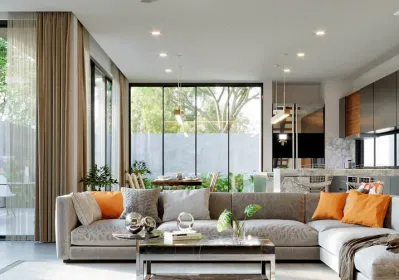Phong cách thiết kế nội thất hiện đại, sự kết hợp hài hòa giữa ánh sáng, màu sắc và chất liệu tự nhiên (ảnh: Internet) Phong cách thiết kế nội thất hiện đại, sự kết hợp hài hòa giữa ánh sáng, màu sắc và chất liệu tự nhiên (ảnh: Internet)