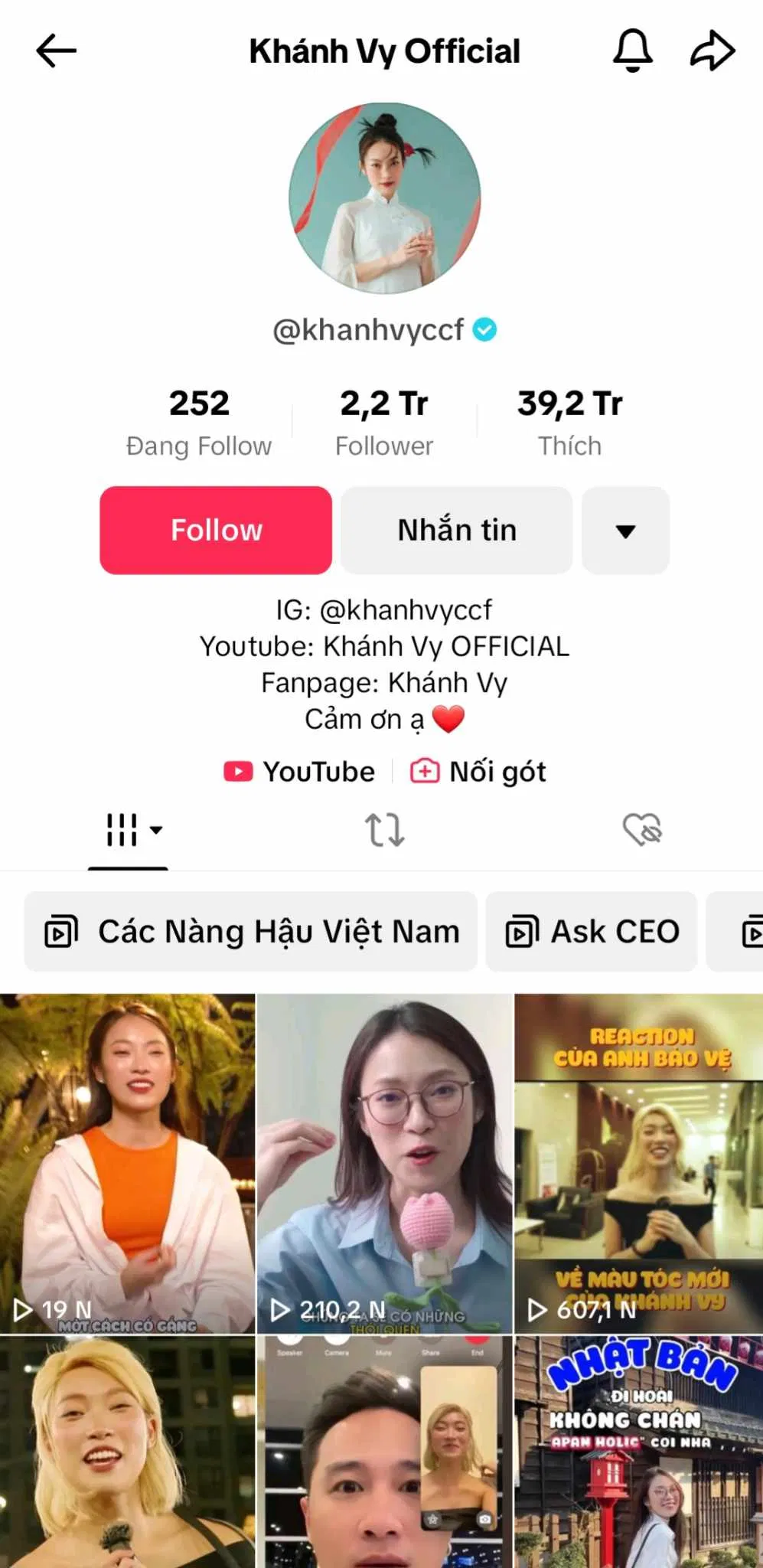 Những video của cô nàng luôn truyền tải năng lượng tích cực đến người xem (Ảnh: Internet) Những video của cô nàng luôn truyền tải năng lượng tích cực đến người xem (Ảnh: Internet)