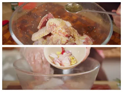Ướp thịt gà trong vòng 15 phút. (Nguồn: CookBeo) Ướp thịt gà trong vòng 15 phút. (Nguồn: CookBeo)