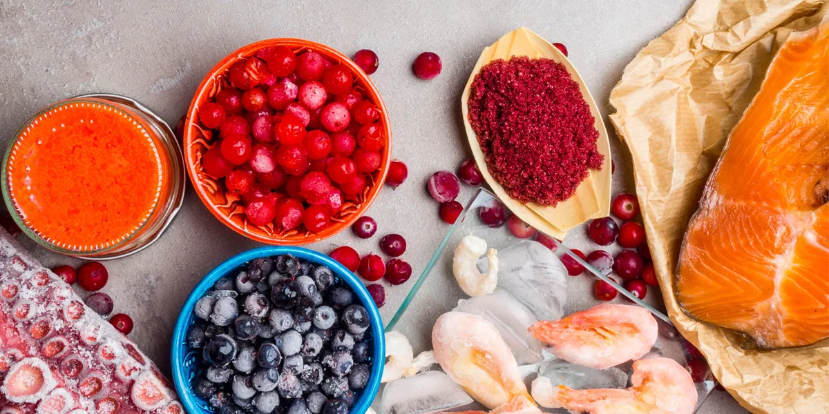 Thực phẩm chứa nhiều astaxanthin (Ảnh: Internet) Thực phẩm chứa nhiều astaxanthin (Ảnh: Internet)