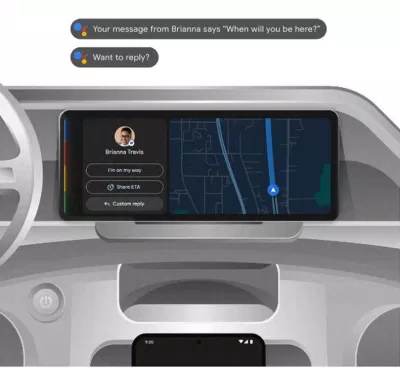 Ứng dụng Android Auto với tính năng tóm tắt tin nhắn và trả lời bằng AI (Ảnh: Internet) Ứng dụng Android Auto với tính năng tóm tắt tin nhắn và trả lời bằng AI (Ảnh: Internet)