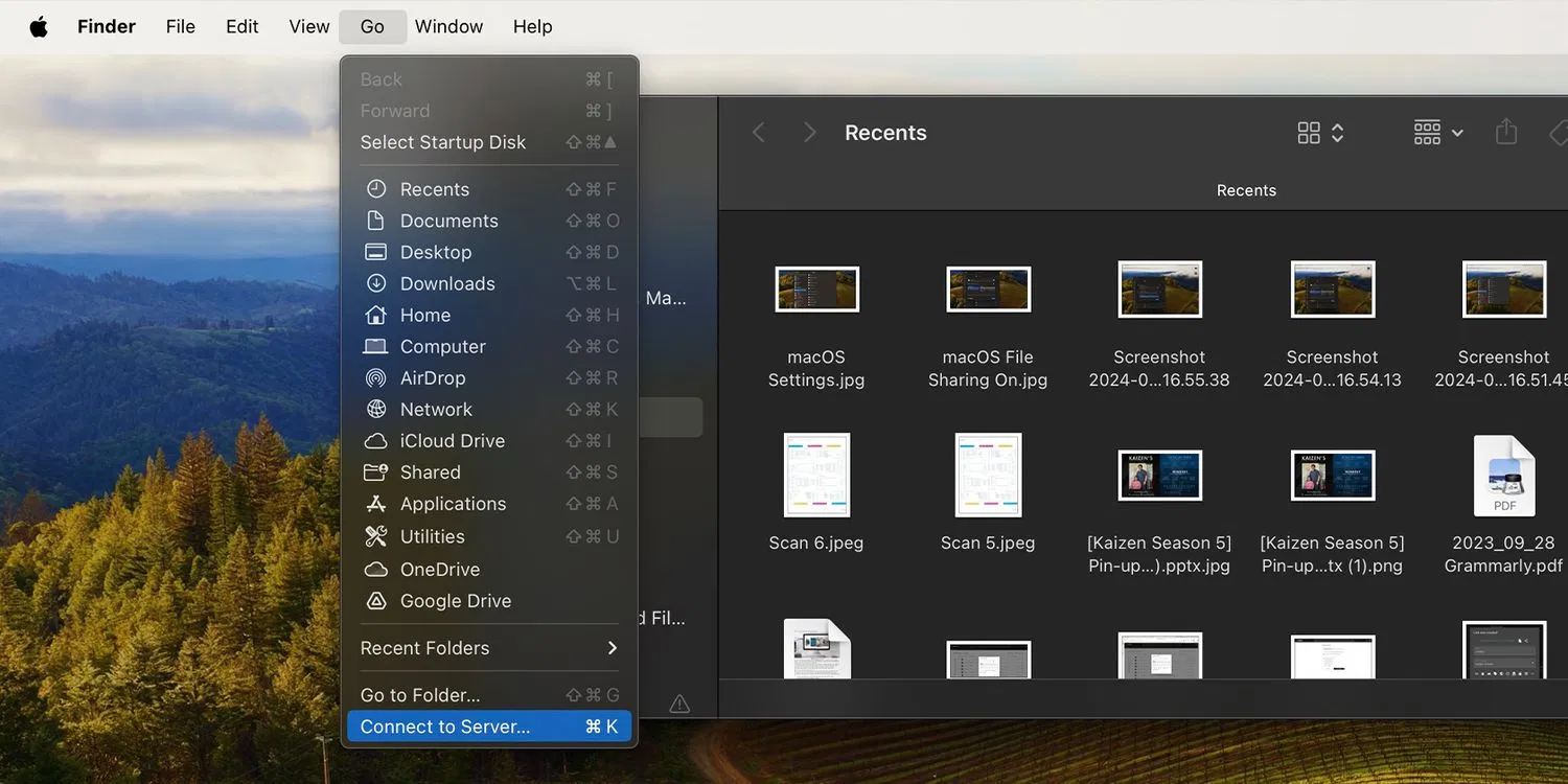 Kết nối với máy chủ bằng Finder trong macOS (Ảnh: Internet) Kết nối với máy chủ bằng Finder trong macOS (Ảnh: Internet)